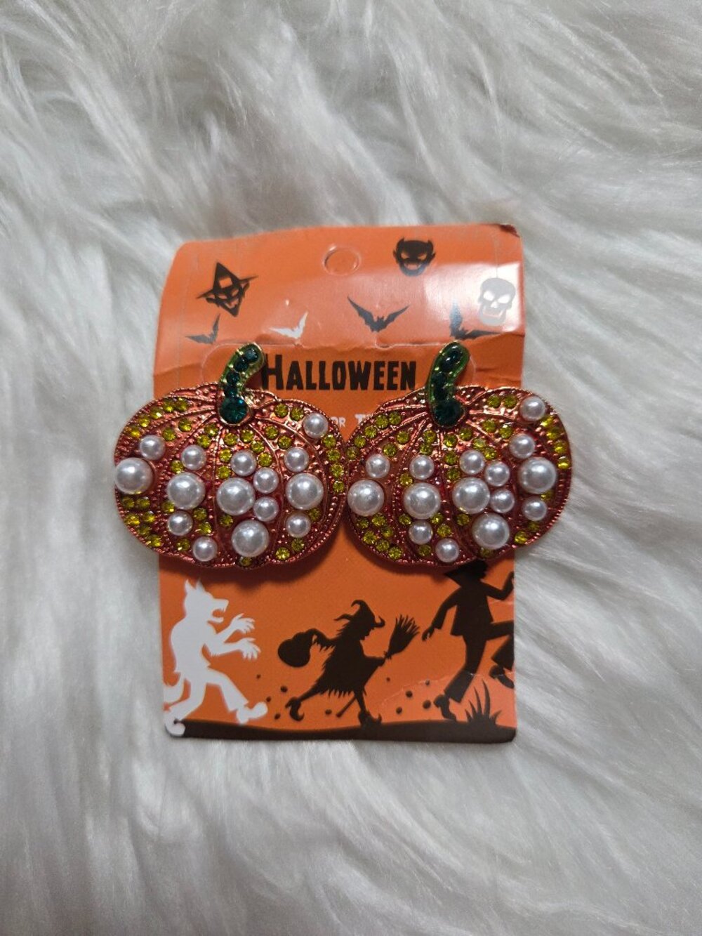 Pumpkin Design Earrings
